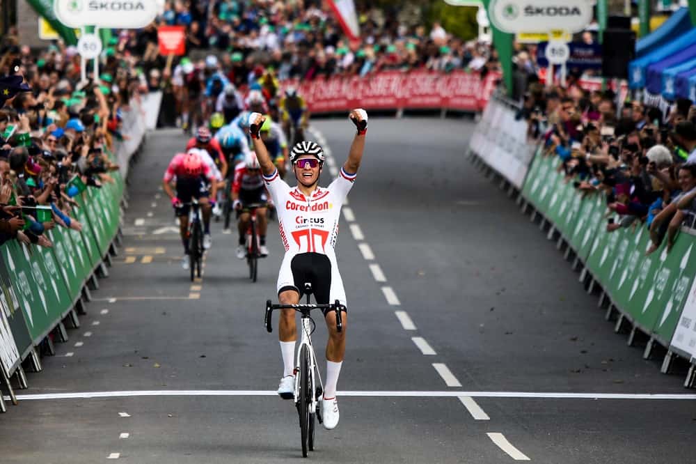 Mathieu Van Der Poel wins stage 4 of the 16th Tour of Britain on September 10, 2019 in Kendal, United Kingdom